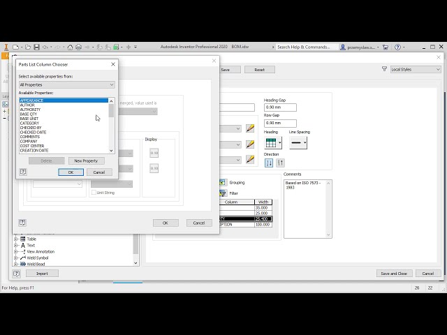 فیلم آموزشی: Autodesk Inventor - لیست قطعات در نقشه