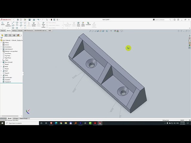 فیلم آموزشی: پخ 45 درجه روی یک سوراخ (SolidWorks، Countersink) با زیرنویس فارسی