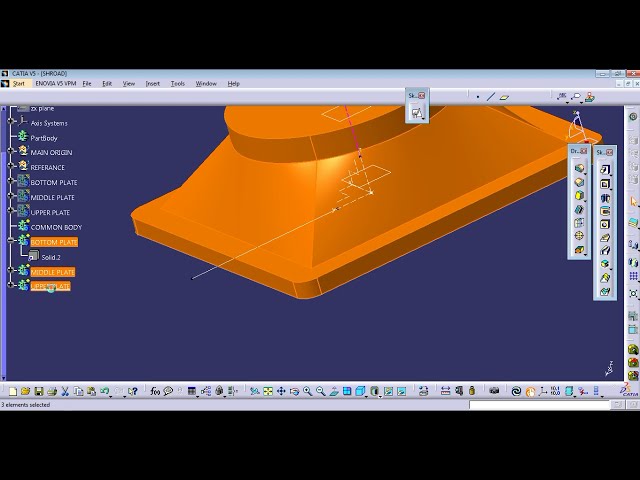 فیلم آموزشی: CATIA V5 SHROAD HVAC PLASTIC DESIGN TUTORIAL-3