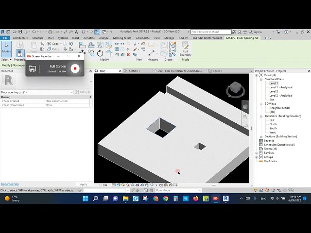 فیلم آموزشی: Revit Structure Families - نحوه ایجاد ترانچ و گودال در داخل اسلب