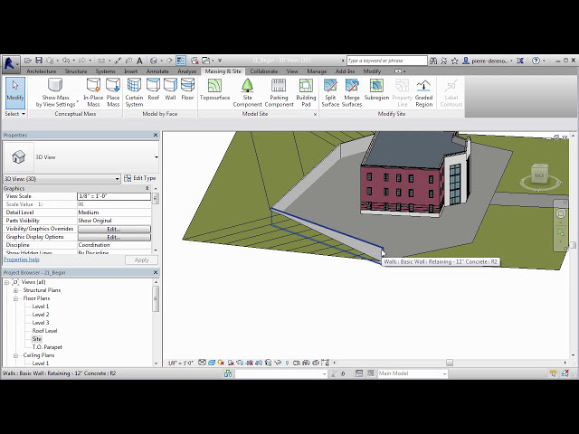 فیلم آموزشی: در Revit Architecture یک Subregion از Toposurface ایجاد کنید با زیرنویس فارسی