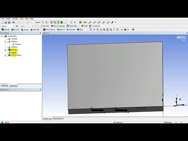 فیلم آموزشی: میز کار ANSYS- هندسه- Extrude در جزئیات