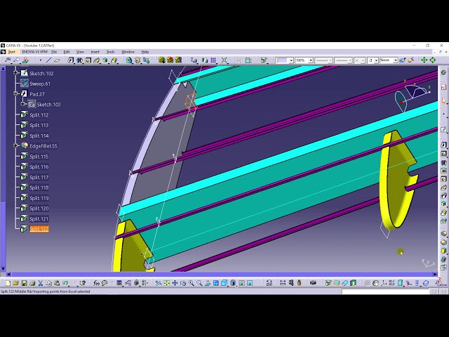 فیلم آموزشی: #CATIAV5 PART 4 ​​NACA4412 Aerofoil CATIA V5 | دنده و سطح | DesignAircraft Wing | CAD | دوربین عکاسی | AE