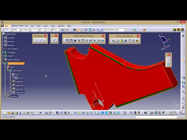 فیلم آموزشی: CATIA V5-تبدیل غیر پارامتری به پارامتری (ریمسترینگ) آموزش 3