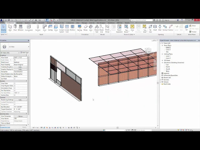 فیلم آموزشی: 05 Revit Mesh Custom Curtain Wall Divisions Panels Mullions با زیرنویس فارسی