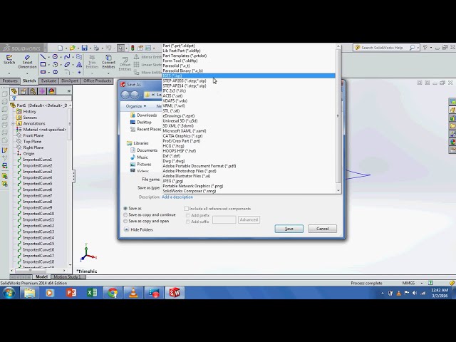 فیلم آموزشی: تبدیل فایل .dwf به .igs با استفاده از solidworks