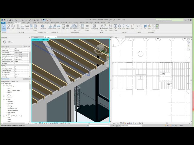 فیلم آموزشی: Revit Architecture تیرچه سقفی را اضافه می کند با زیرنویس فارسی