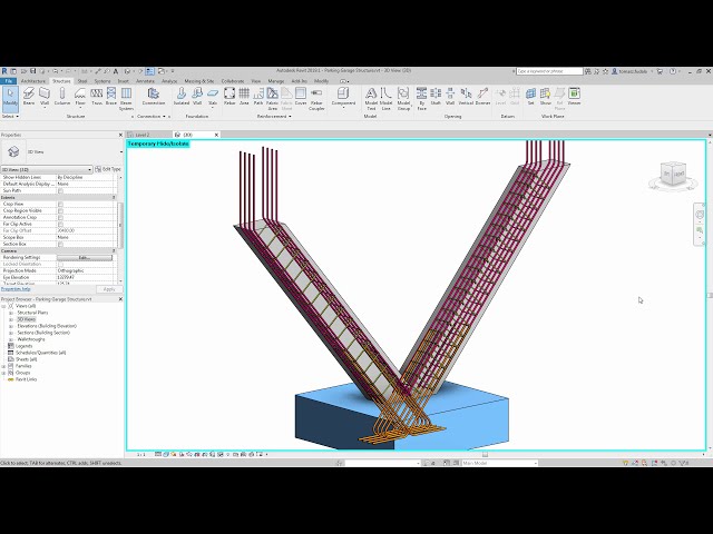 فیلم آموزشی: Revit 2019.1: میلگرد فرم رایگان - توزیع هم تراز