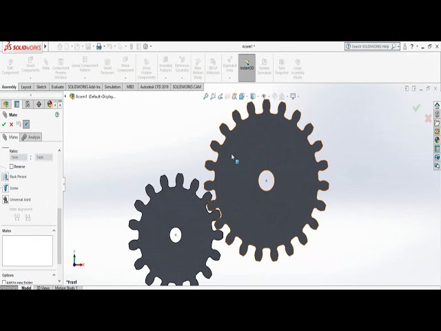 فیلم آموزشی: آموزش Solidworks: چگونه با استفاده از Mechanical Mates مونتاژ چرخ دنده با اندازه های مختلف را انجام دهیم؟ با زیرنویس فارسی