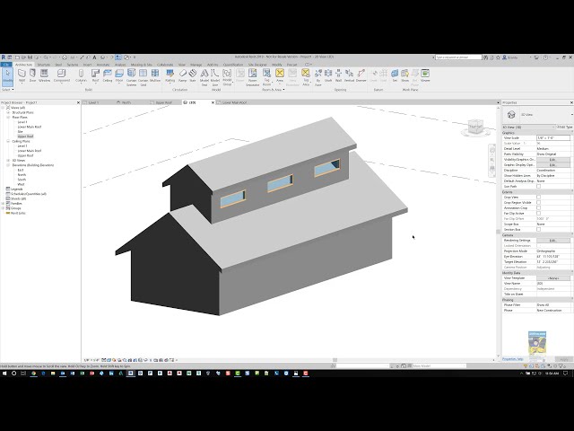 فیلم آموزشی: سقف با Clerestory در پشت بام اصلی در Revit با زیرنویس فارسی