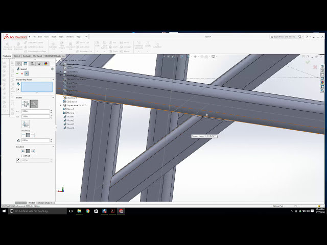 فیلم آموزشی: Solidworks - Weldments با زیرنویس فارسی