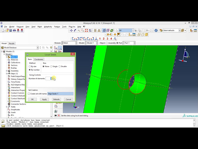 فیلم آموزشی: آموزش مش بندی Abaqus-صفحه جامد سه بعدی با سوراخ