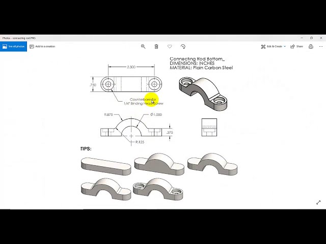فیلم آموزشی: راهنمای مبتدیان پروژه SolidWorks-Connecting Rod Bottom Engine با زیرنویس فارسی