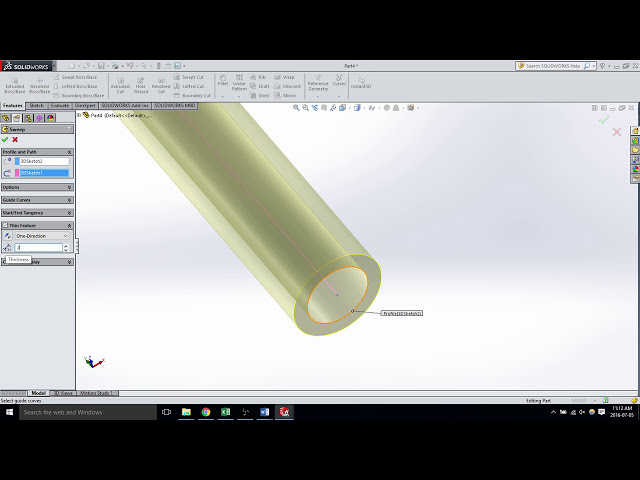 فیلم آموزشی: لوله سه بعدی (طرح سه بعدی با باس و پایه جارو شده) - solidworks 2015 - ویدئو 61