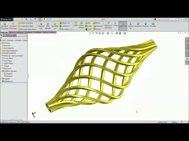 فیلم آموزشی: کوره فولادی تزئینی در Solidworks (ابزار Spline) با زیرنویس فارسی