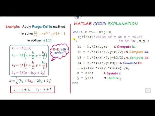 فیلم آموزشی: کد متلب روش مرتبه چهارم رانگ کوتا - توضیح گام به گام