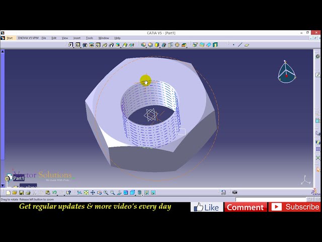 فیلم آموزشی: CATIA V5 - برش رزوه داخلی