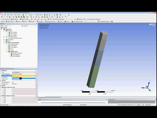 فیلم آموزشی: آموزش تحلیل سازه Ansys -1: محاسبه نیروی واکنش