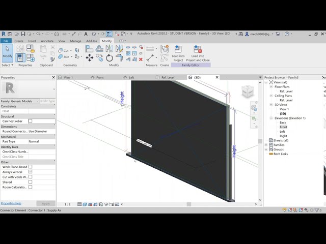 فیلم آموزشی: ساخت آویز داکت در Revit | خانواده پارامتری | انگلیسی با زیرنویس فارسی