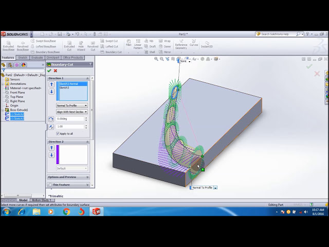 فیلم آموزشی: آموزش برش مرز SolidWorks در SolidWorks CAD _آموزش ویدیویی SolidWorks برای مبتدیان با زیرنویس فارسی