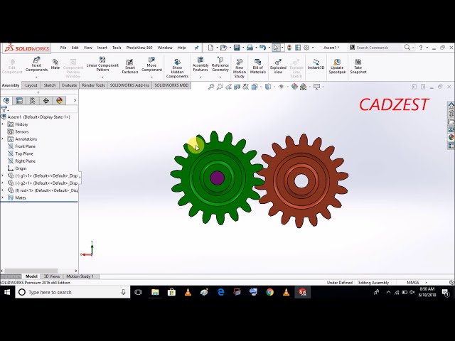 فیلم آموزشی: 🔴 آموزش Solidworks #12 | Gear Mate - مونتاژ.