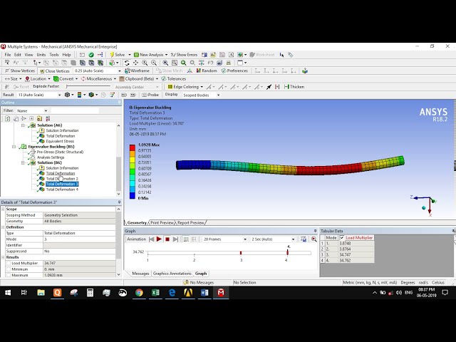 فیلم آموزشی: کمانش مقدار ویژه در میز کار Ansys