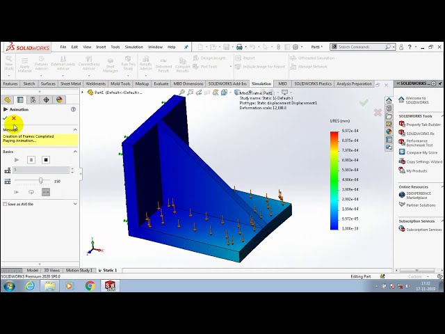 فیلم آموزشی: تحلیل ساختاری استاتیکی | SOLIDWORKS 2020 | شبیه سازی مثال: 1