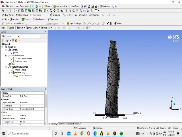 فیلم آموزشی: تجزیه و تحلیل متقارن محور بر روی یک بطری در Ansys Workbench #ansystutorial #ansys #analysis