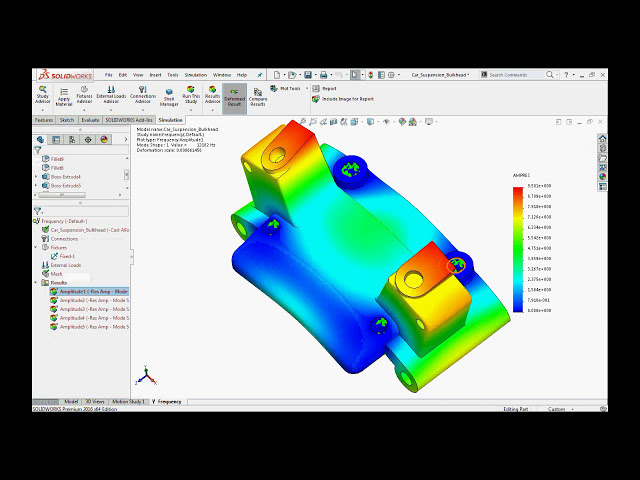 فیلم آموزشی: Solidworks Simulation-Frequency Analysis با زیرنویس فارسی