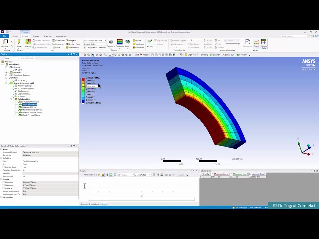 فیلم آموزشی: تحلیل المان محدود مخزن فشار ضخیم سه بعدی با ANSYS Workbench Mechanical با زیرنویس فارسی