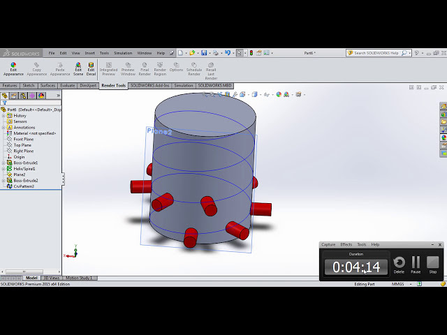 فیلم آموزشی: الگوی منحنی در Solidworks به تفصیل توضیح داده شده است