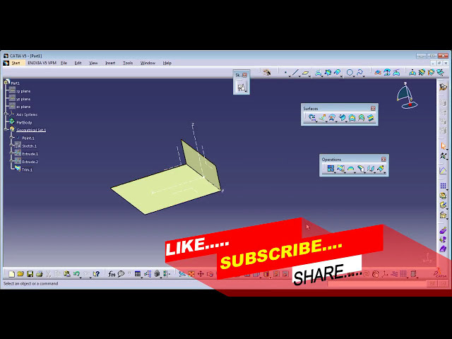 فیلم آموزشی: تریم و اسپلیت ||استفاده از روکش CATIA V5 (TRIM AND SPLIT) با زیرنویس فارسی