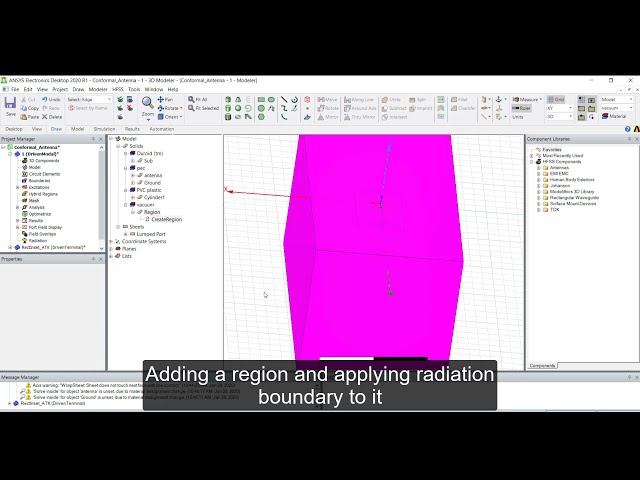 فیلم آموزشی: مدلسازی، مش بندی و شبیه سازی آنتن منسجم در Ansys HFSS