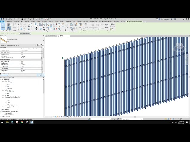 فیلم آموزشی: تمرین Revit (روز 679) - باله های عمودی با زیرنویس فارسی