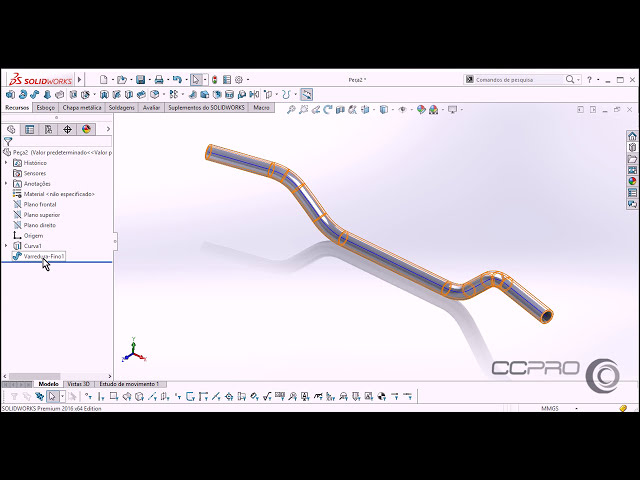 فیلم آموزشی: نحوه ایجاد منحنی پیش بینی شده با دسته های SolidWorks Trike | سلسو تورس با زیرنویس فارسی