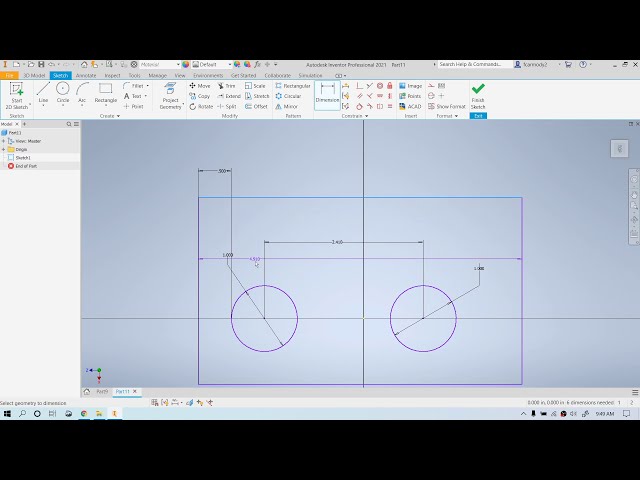 فیلم آموزشی: Autodesk Inventor 2021: How to Dimension to Edge of Circle با زیرنویس فارسی