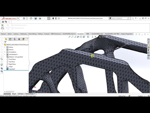 فیلم آموزشی: ✅ بهینه سازی توپولوژی شبیه سازی Solidworks | طراحی مولد