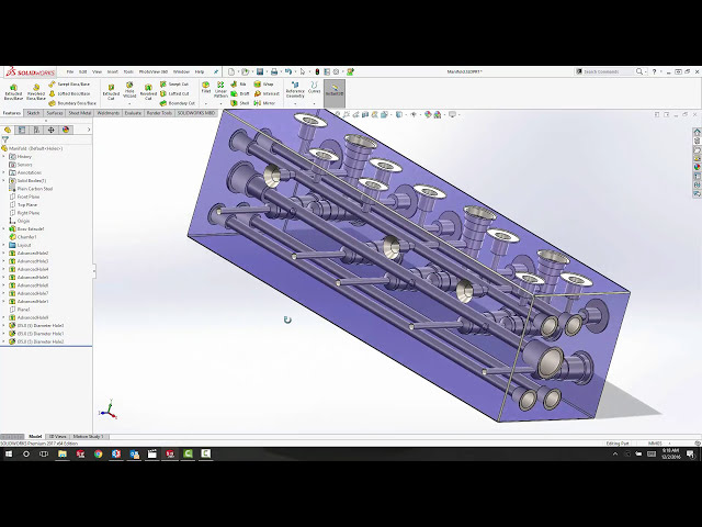 فیلم آموزشی: نکته فنی: ویژگی حفره پیشرفته در SOLIDWORKS 2017 با زیرنویس فارسی