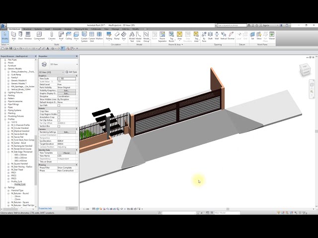 فیلم آموزشی: آموزش REVIT رمپ پیاده رو و CURB/KERB