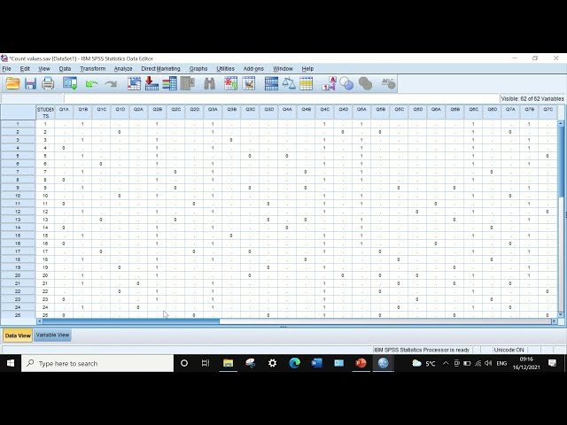 فیلم آموزشی: شمارش مقادیر درون case ها در SPSS با زیرنویس فارسی