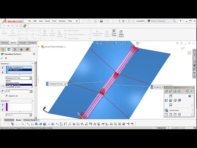 فیلم آموزشی: آموزش Solidworks: ترکیب شعاع/فیله مقعر تا محدب با زیرنویس فارسی