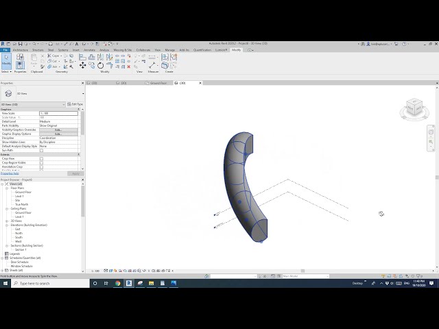 فیلم آموزشی: تمرین Revit (روز 215)- جارو کردن نمایه عمودی (خانواده تطبیقی) با زیرنویس فارسی