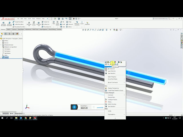 فیلم آموزشی: آموزش SolidWorks مدلسازی کوتر سنجاق