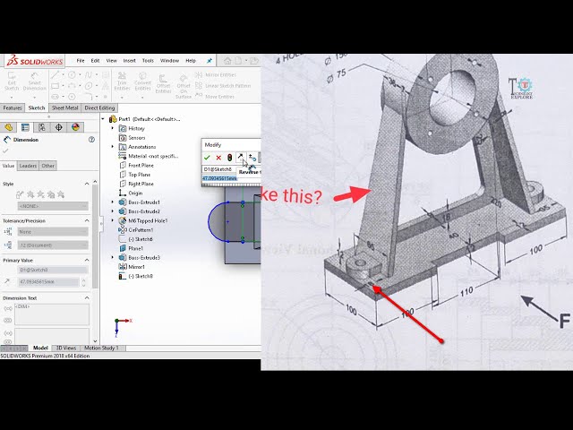 فیلم آموزشی: تمرین طراحی SolidWorks از PDF Drawing|آموزش SolidWorks با زیرنویس فارسی