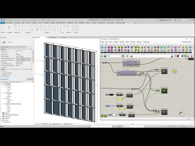 فیلم آموزشی: نمای RhinoInside Revit: پانل پرده فلکس با زیرنویس فارسی