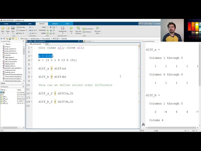 فیلم آموزشی: چگونه diff Command در MATLAB کار می کند با زیرنویس فارسی