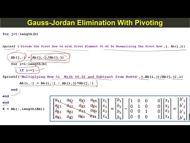 فیلم آموزشی: کد متلب برای روش حذف گاوس جردن با چرخش برای حل سیستم معادلات خطی با زیرنویس فارسی