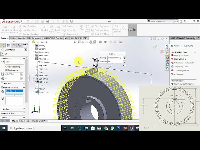 فیلم آموزشی: مهندسی معکوس چرخ دنده Spur با استفاده از SOLIDWORKS | آموزش Solidworks برای مبتدیان با زیرنویس فارسی