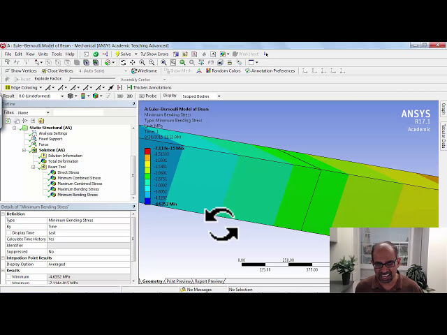 فیلم آموزشی: تیر در ANSYS: Plot Bending Stress با زیرنویس فارسی