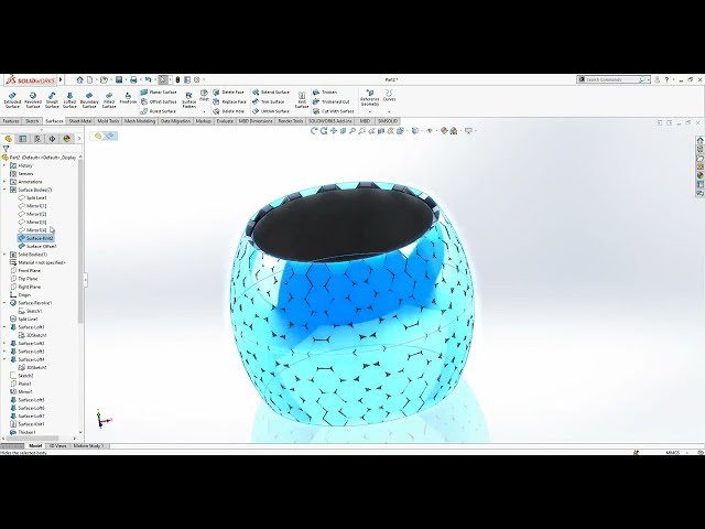 فیلم آموزشی: آموزش مدلسازی سطح پیشرفته - SolidWorks با زیرنویس فارسی